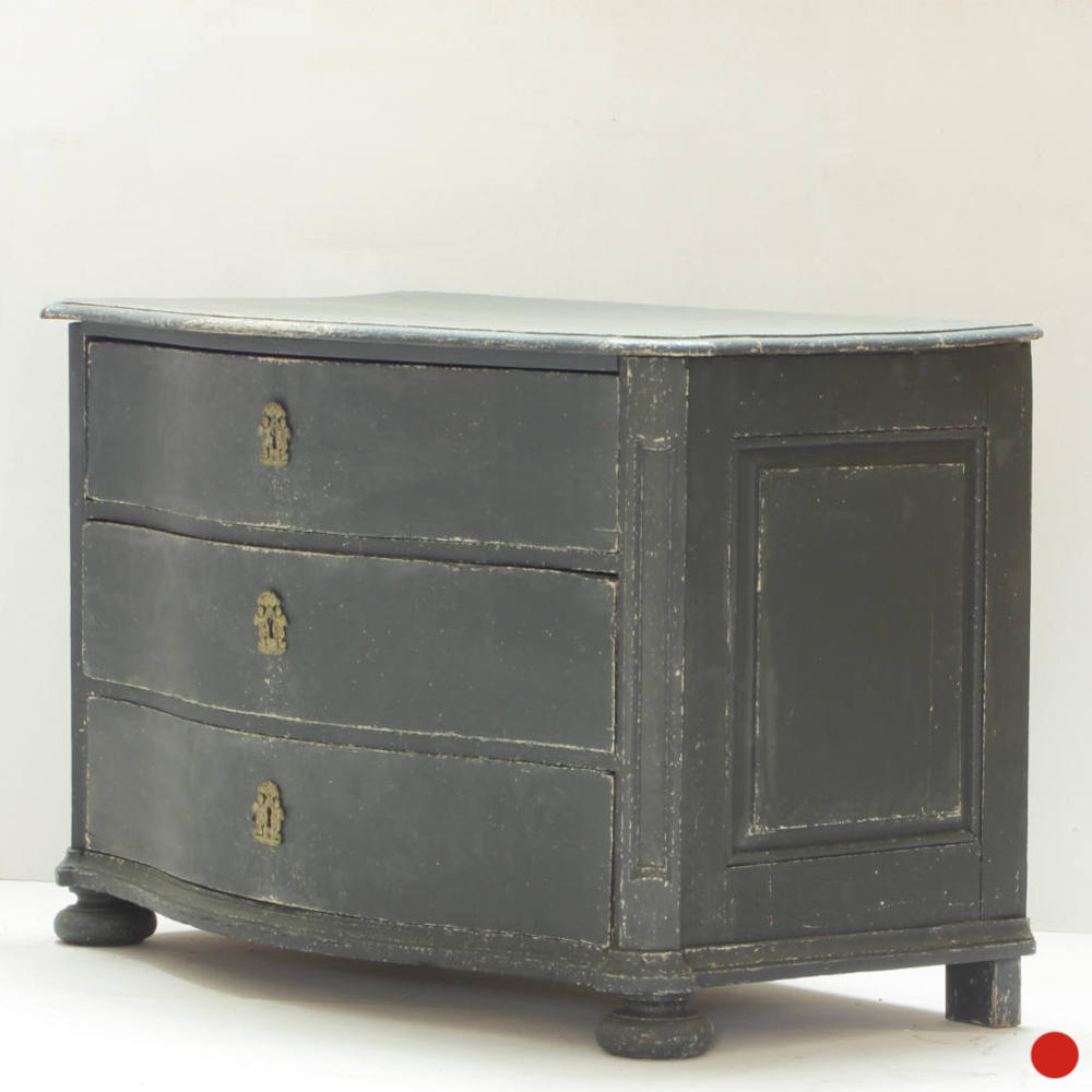 18th Century French serpentine commode in oak