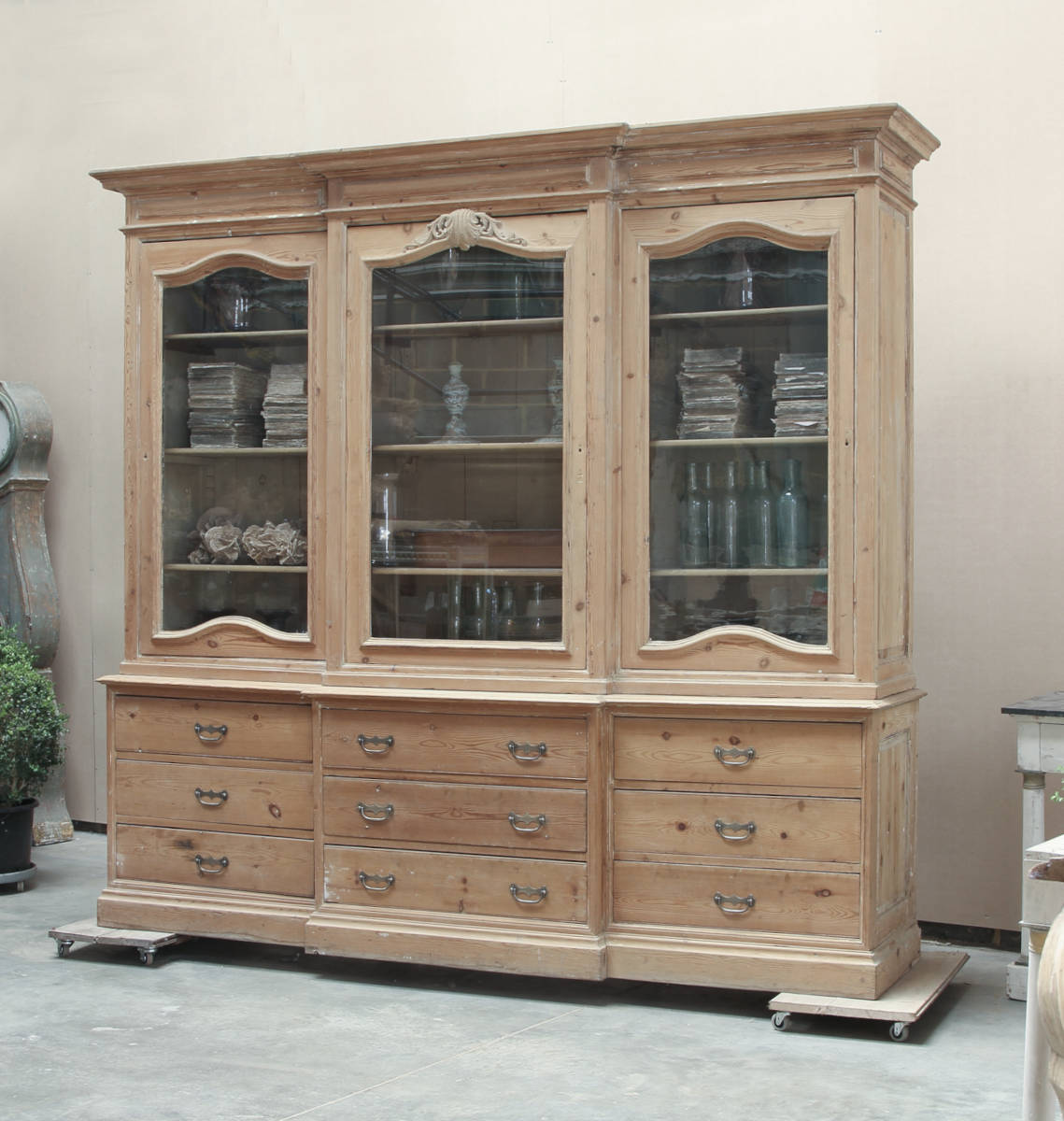 19th Century Bibliotheque bookcase with original glass - Image 3