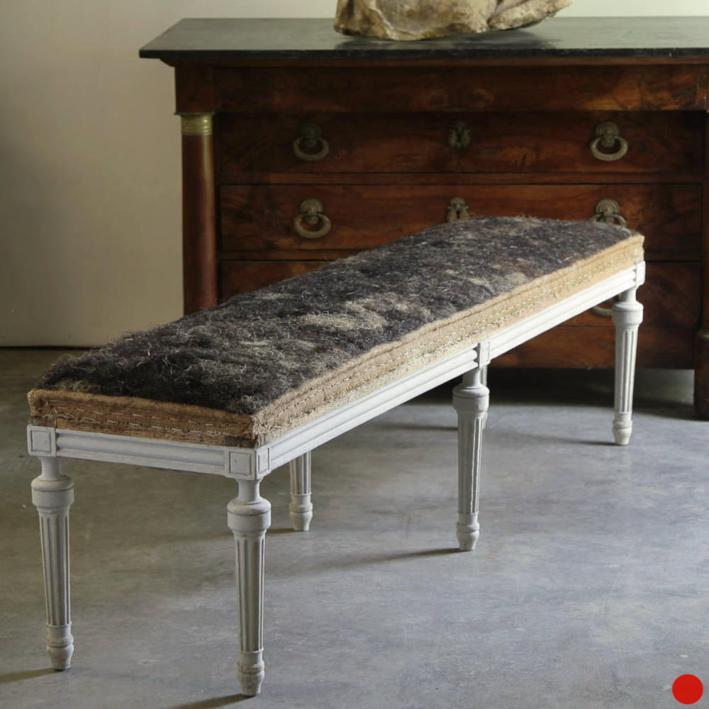 Period-upholstered-bench-with-reeded-leg