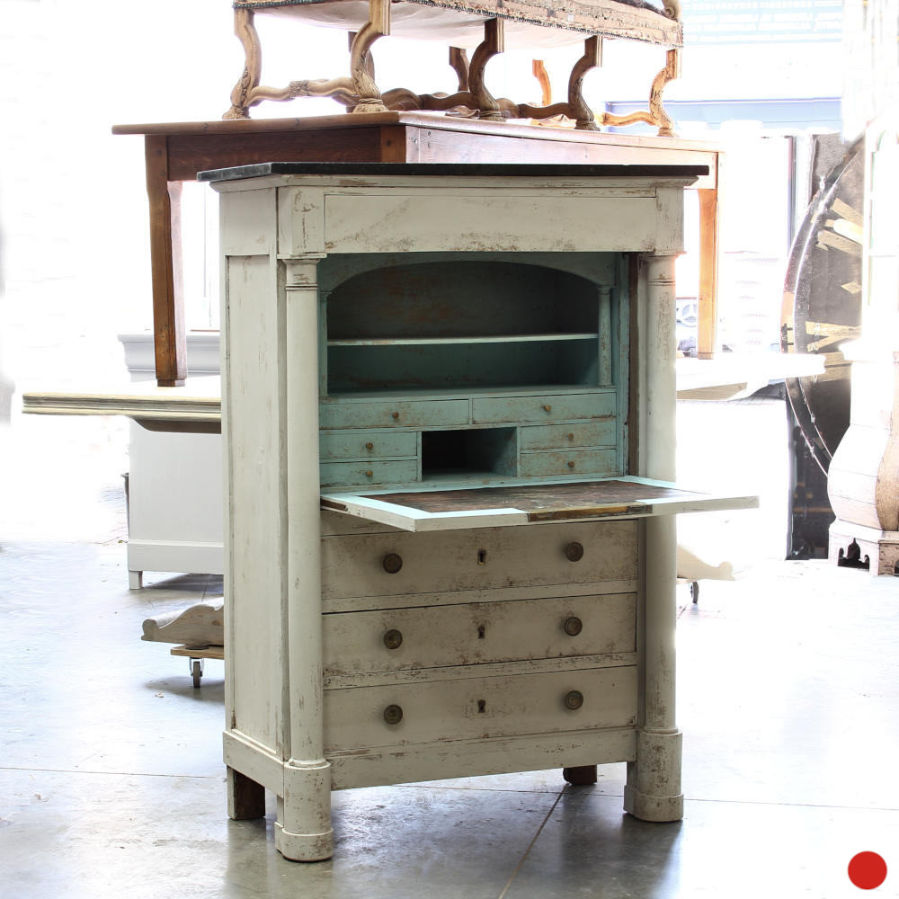 Classic Empire secretaire with a marble top