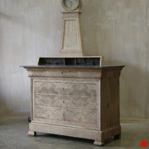 A bleached Louis Philippe commode with a marble top